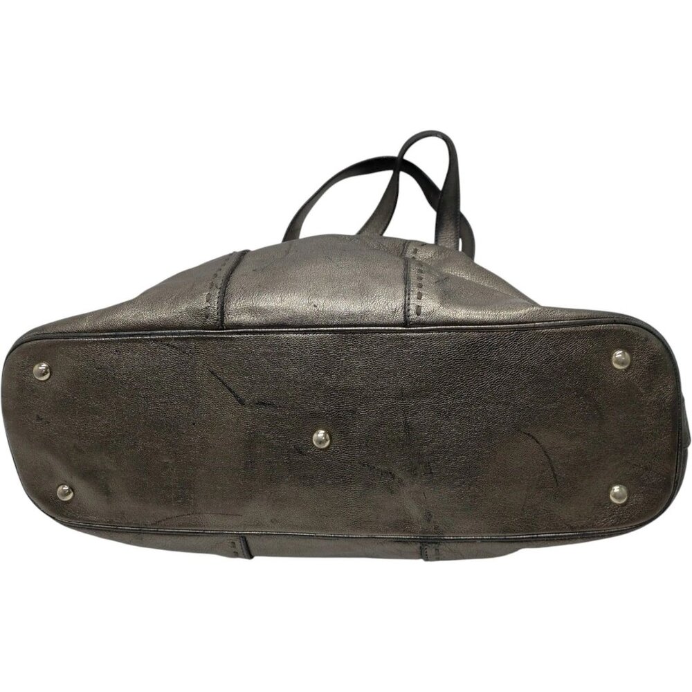 (L3) YVES Saint Laurent Hand Bag Brown Leather - Picture 4 of 9